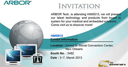 Meet ARBOR at HIMSS13 booth no.3482
