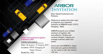 Meet ARBOR at  Taipei International Logistics, Booth No. I026