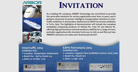 Meet ARBOR at 2014 Intertraffic